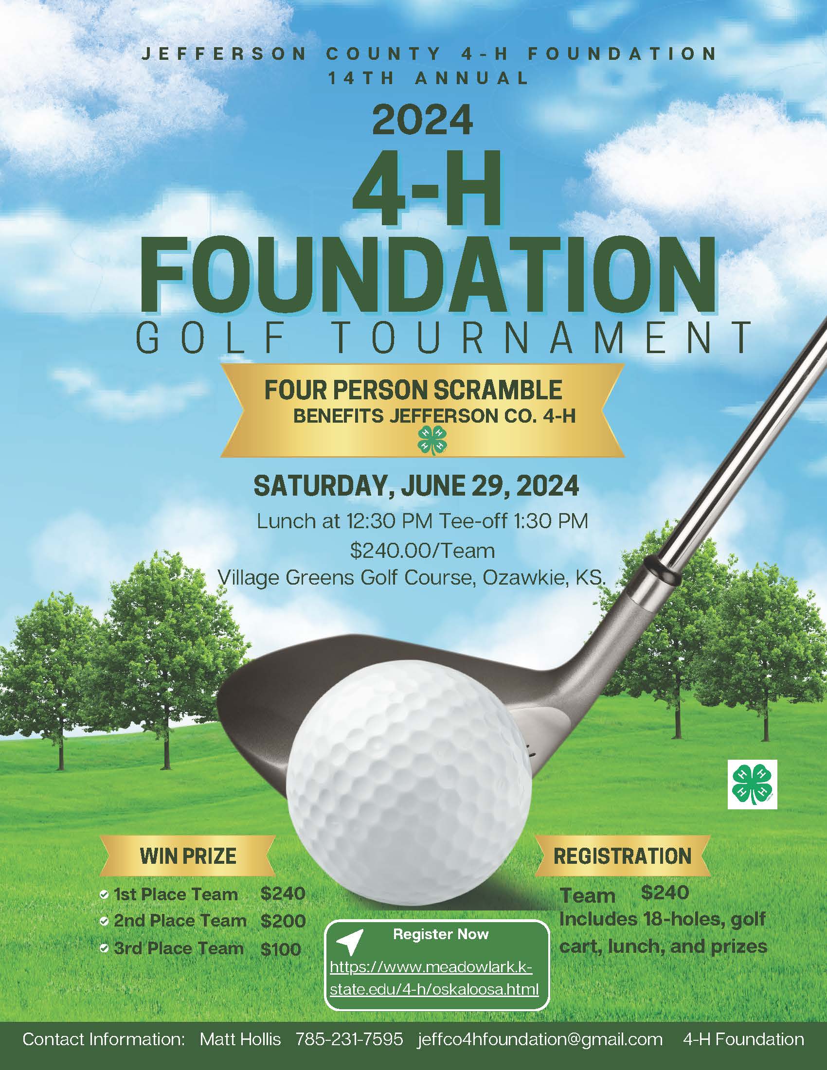 4-H Golf Tournament Flyer