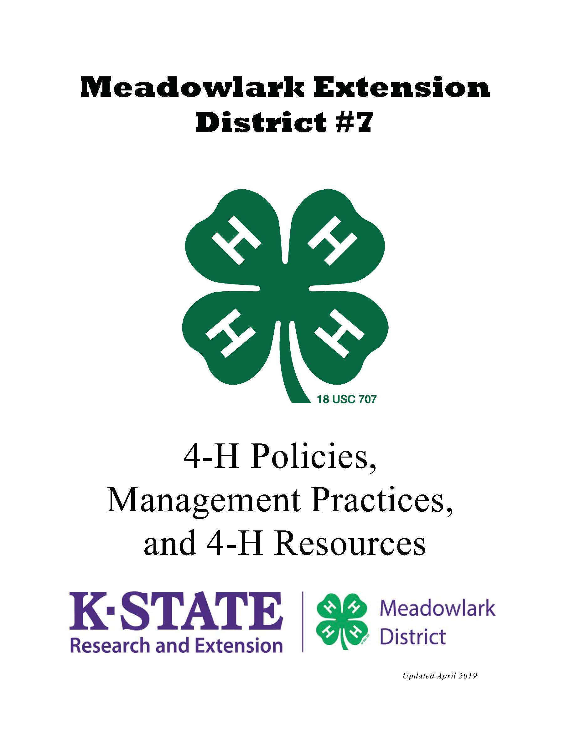 4-H Policy Manual
