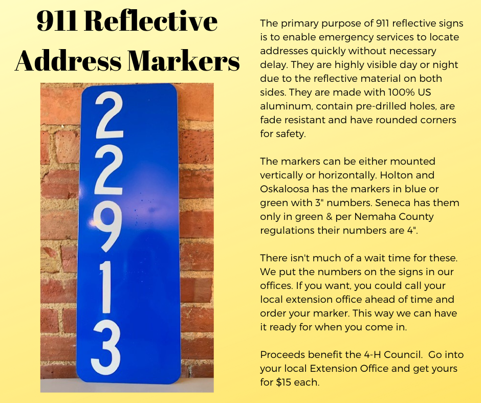 911 Reflective Address Markers